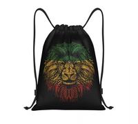 Rasta Lion Roots Rock Reggae Drawstring Bags Men Women Portable Sports Gym Sackpack Training Storage Backpacks