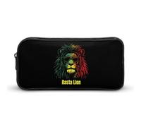 Rasta Lion Small Pencil Case Large Capacity Pen Bag Aesthetic Makeup Pouch Office Stationery Organizer 22 * 12 * 5cm