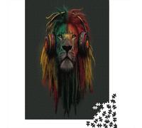 Rasta Lion with Sound System1000 Piece Impossible for Adults Games Gifts Kids Challenge Jigsaw