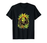 Rasta Man Cannabis Leaf Rastafarian Weed Marijuana Pot T-Shirt