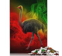 Rasta Ostrich Puzzle 100 Percent Recycled Cardboard 100 Percent Recycled Cardboard Jigsaw Puzzle for Boy Or Girl Easter Gift 500pcs (52x38cm)