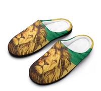 Rasta Rastafari Lion Flag Funny Women's Cotton Slippers Shoes Novelty Soft Non-Slip Sole Home Shoe