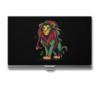 Rasta Reggae Lion Business Card Holder for Men Women