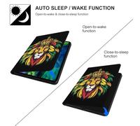Rasta-Reggae-Lion Case Compatible for iPad Pro 2020/2021/2022 (12.9in) Tablet Cases Stand Protective Cover with Sleep/Wake