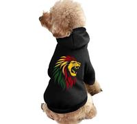 Rasta Reggae Lion Jamaica Dog Hoodie Sweatshirt Pet Clothes Dog Pullover Sweaters Winter Jacket for Dogs Cats