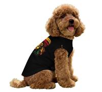 Rasta Reggae Lion Jamaica Ice Silk Dog Clothes for Summer Puppy Costume Breathable Cooling Shirts