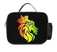 Rasta-Reggae-Lion Lunch Tote Bag for Men Women Portable Durable Insulated Lunch Box Container