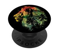 Rasta Reggae Lion Rasta Roots Lion Of Judah Reggae Music PopSockets Adhesive PopGrip
