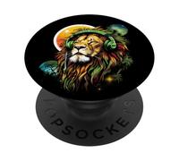 Rasta Reggae Lion Reggae Music Rasta Roots Rastafarian Pride PopSockets Adhesive PopGrip