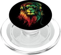 Rasta Reggae Music DJ Lion Of Judah Rastafarian Roots PopSockets PopGrip for MagSafe