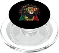Rasta Reggae Music Headphones Jamaican Lion Of Judah PopSockets PopGrip for MagSafe