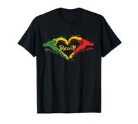 Rasta Reggae Music Jah Bless Up Hand Heart Rastafari Value Graphic T-Shirt