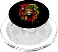 Rasta Reggae Music Lion Of Judah Rastafari Pride Jamaika Jah PopSockets PopGrip for MagSafe