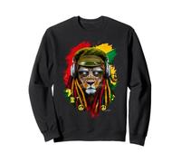 Rasta Reggae Music Lion Of Judah Rastafari Pride Jamaika Jah Sweatshirt