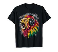 Rasta Reggae Music Lion of Judah Rastafari Pride Jamaika Jah T-Shirt