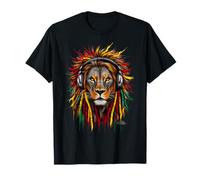 Rasta Reggae Music Lion of Judah Rastafari Pride Jamaika Jah T-Shirt