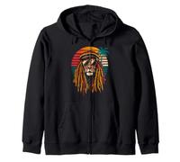 Rasta Reggae Music Lion Of Judah Rastafari Pride Jamaika Jah Zip Hoodie