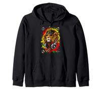 Rasta Reggae Music Lion Of Judah Rastafari Pride Jamaika Jah Zip Hoodie