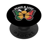 Rasta Reggae Music Rastafari Roots Jamaican Butterfly PopSockets Adhesive PopGrip