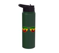 Rasta Reggae Sunglasses Jamaican Pride Rastafari Roots Stainless Steel Insulated Water Bottle