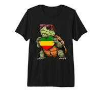 Rasta Reggae Turtle Jamaica Music Rastafari Roots Jamaican Premium T-Shirt