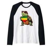 Rasta Reggae Turtle Jamaica Music Rastafari Roots Jamaican Raglan Baseball Tee
