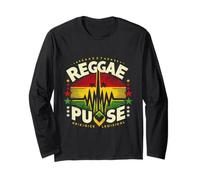 Rasta Soundwave Design - Reggae Pulse Energy for Rhythm Love Long Sleeve T-Shirt