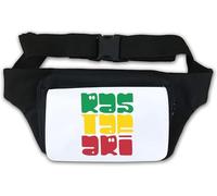 Rastafari Green Yellow Red Jamaica Waist Bag Fanny Pack White