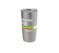 Rastafari Style Uploading Peace Nerdy Cool Anti War Stainless Steel Insulated Tumbler