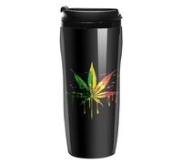 Rastafarian Dripping Weed Portable Coffee Cups Insulated Mug Water Tumbler with Lid Sealed for Hot Cold Drinks 350ml