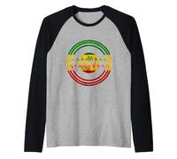 Rastafarian Reggae Music Vynil Beat Rastafari Roots Reggae Raglan Baseball Tee