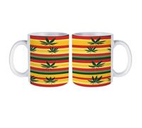 Rastafarian Weeds White Coffee Mug Stylish Ceramic Cups 330ml Funny Gift for Women Men