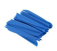 Rastapulz Arrows Vanes 4 Inch Plastic Fletching for DIY Archery Arrows 50 Pack(Blue)