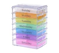 Rastapulz Medicine Weekly Storage Pill 7 Day Tablet Sorter Box Container Case Organizer