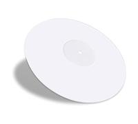 Rastapulz Turntable Acrylic Slipmat for Vinyl LP Record Players - 2.5mm Thick Provides Tighter - 12Inch Platter Mat (White)