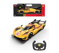 RASTAR 10110 1/14 Officially Licensed Ferrari 499P-N83 Racing RC Car Model with 2.4GHz Remote, 2-Speed Switch, Openable Doors, Independent Suspension, Working Lights & DIY Labels for Play & Display