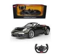 RASTAR 47700 1/12 Porsche RC Car - Officially Licensed Porsche 911 Carrera S Catriolet Remote Control Car for Play and Display - Black