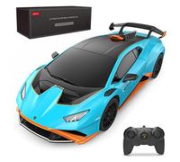 RASTAR Lamborghini Remote Control Car, 1:24 RC Lamborghini Huracán STO Toy Car, Blue, Kids & Adults, Unisex