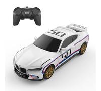 RASTAR Remote Control Car 1/24 BMW 3.0 CSL RC Sports Car, White BMW Diecast Toy for Boys