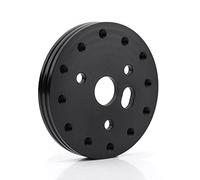RASTKY 0.5" Billet Aluminum Hub Spacer for Steering Wheel, Elevate Hub for Comfortable Driving, Compatible with Grant/Steering Wheel, Black/Silver (Black)