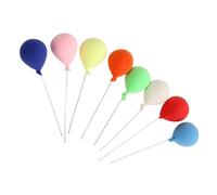 RASTKY 1:12 Doll House Decorative Resin Balloon 8 Pcs Set Miniature Hand-made Balloons for Dollhouse Garden Decoration