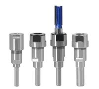 RASTKY 1/4" to 1/4" Shank Carbon Steel Router Bit Collet Spacer Sleeve/Shaft Extender for Woodworking, Precise Milling Cutter for Craftsmen and Hobbyists (C)