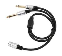 RASTKY 1/8 Inch to 1/4 Inch Y Splitter Cable, Gold Plated 3.5mm Dual Channel Female to Dual 6.35mm Mono Male Cable, 19.7in Speakers, Mixers, and Headphones