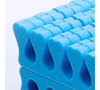 RASTKY 100 Pieces Soft Sponge Toe Separators for Manicure Pedicure, Flexible Toe Fixation and Separation for Nail Artists and Beginners, Skin-Friendly Material (Blue)