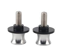 RASTKY 10mm Motorcycle CNC Rear Stand Swing Arm Spool Sliders for Fixed Stability, Durable Swingarm Bobbins for (Silver)