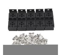 RASTKY 10Pcs 5P 40A Relay Socket with 50csminals Various Automotive Applications,L Car Alarms,Lights,Tet