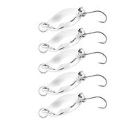 RASTKY 10pcs Fishing Lures Set Metal Wobbler Baits Hook Lure for Fishing Blinking Artificial Lure 3.2cm Gold/Silver 10# 6# (Silver 2.5g)