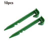 RASTKY 10pcs Greenhouse Bracket Proof Net Pegs Lightweight Green Plastic Piles for Camping