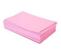 RASTKY 10Pcs Non Woven Bed Sheet Set - Oil Proof Bed Cover for Massage Table, Sheets 29.5x69 Inches, White/Pink/Blue, Hygienic and Eco-friendly, for Beauty Salon (Pink)