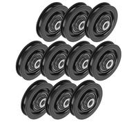 RASTKY 10pcs Nylon Iron Fitness Bearing Pulley - Home Gym Attachments Strength Training, Use in Fitness Equipment & Garage Door Systems, Lightweight & Easy to Install, High Accessories (90mm)